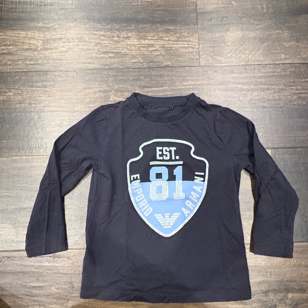Emporio Armani Kids Navy Long Sleeve Shirt
